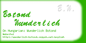 botond wunderlich business card